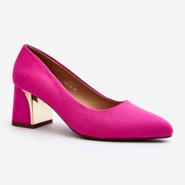 Pompe cu toc înalt Fuchsia Stelloria roz 1