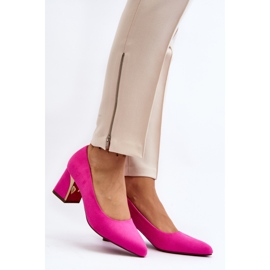 Pompe cu toc înalt Fuchsia Stelloria roz 2