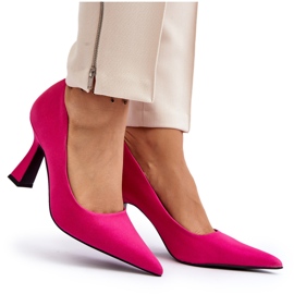 Tocuri înalte clasice cu vârf ascuțit Fuchsia Delimena roz 10