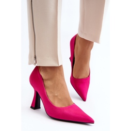 Tocuri înalte clasice cu vârf ascuțit Fuchsia Delimena roz 8