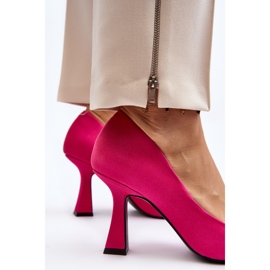 Tocuri înalte clasice cu vârf ascuțit Fuchsia Delimena roz 6