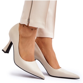 Clasic Bej Deschis Toe Ascutit Toe Inalte Delimena 8