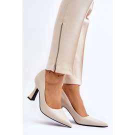 Clasic Bej Deschis Toe Ascutit Toe Inalte Delimena 2