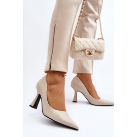 Clasic Bej Deschis Toe Ascutit Toe Inalte Delimena 4