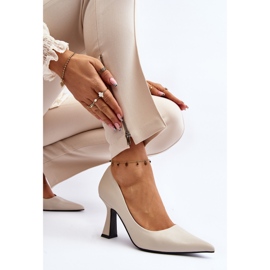 Clasic Bej Deschis Toe Ascutit Toe Inalte Delimena 7