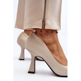 Clasic Bej Deschis Toe Ascutit Toe Inalte Delimena 5