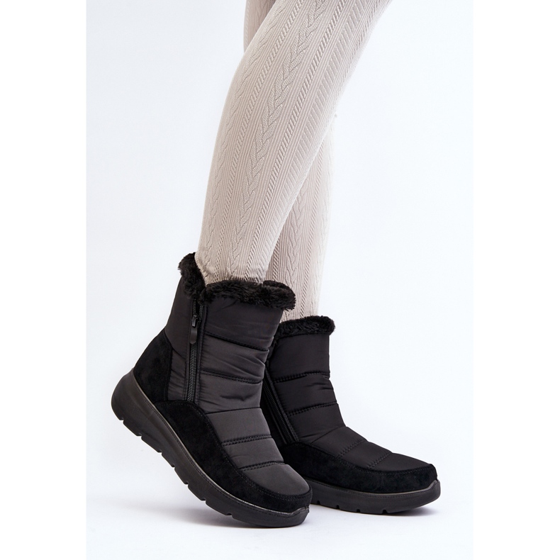 Cizme De Zapada De Dama Cu Blana Neagra Primose negru 2