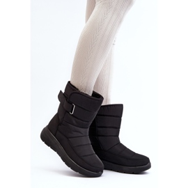 Cizme de zăpadă izolate cu velcro de damă, Jawora neagră negru 2