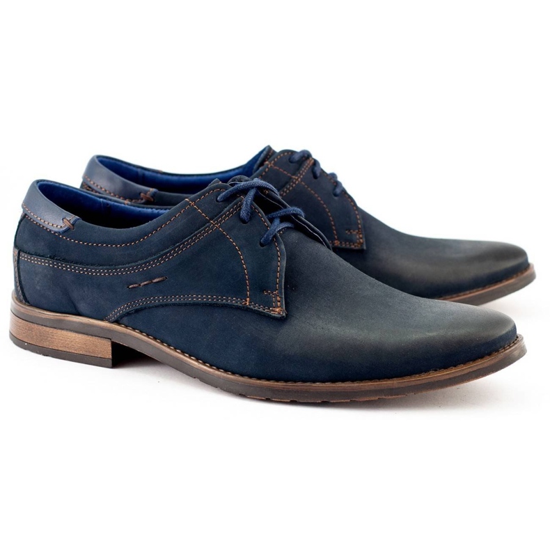 KOMODO Pantofi bărbați eleganți 877 bleumarin albastru 4