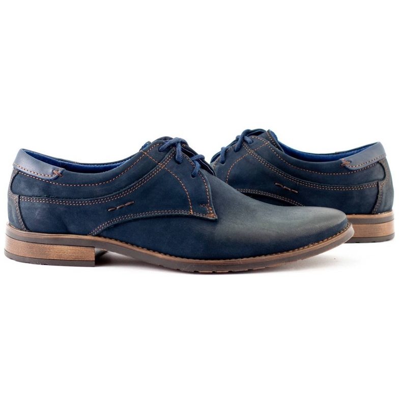 KOMODO Pantofi bărbați eleganți 877 bleumarin albastru 2