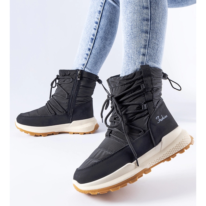 Cizme de zapada Stephen izolate negre negru 1