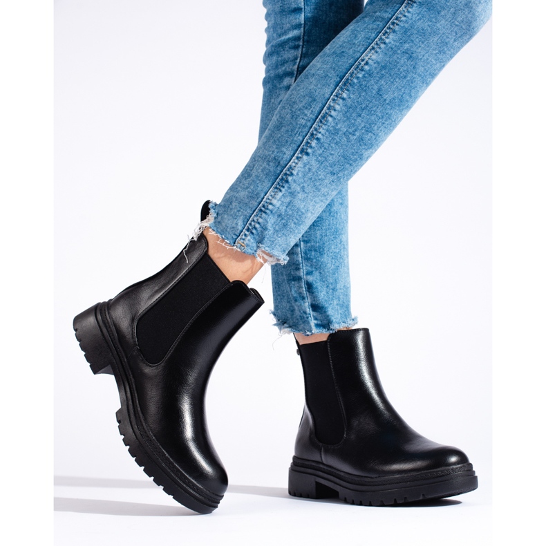 W. Potocki Cizme Chelsea potocki negre pentru femei negru 2