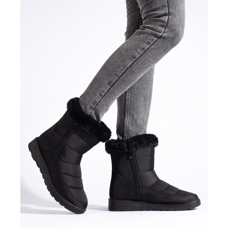 W. Potocki Cizme negre de zăpadă de damă de la Potocki negru 1