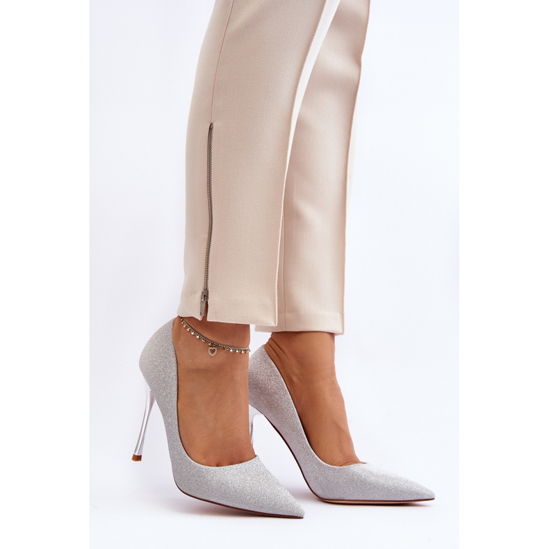 Tocuri înalte argintii sclipici ale lui Tiberon 2