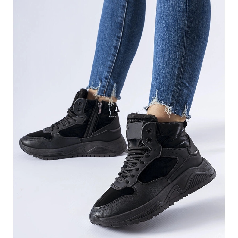 Cizme de zăpadă sport Fork izolate negre negru 1