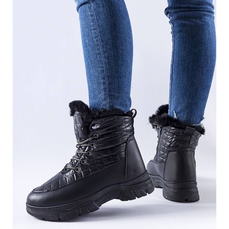 Cizme de zăpadă izolate negre cu platformă Dwayn negru 1