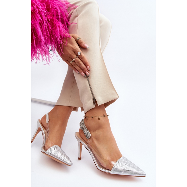 Tocuri înalte decorate D&amp;A MR1966-11 Argintiu 1