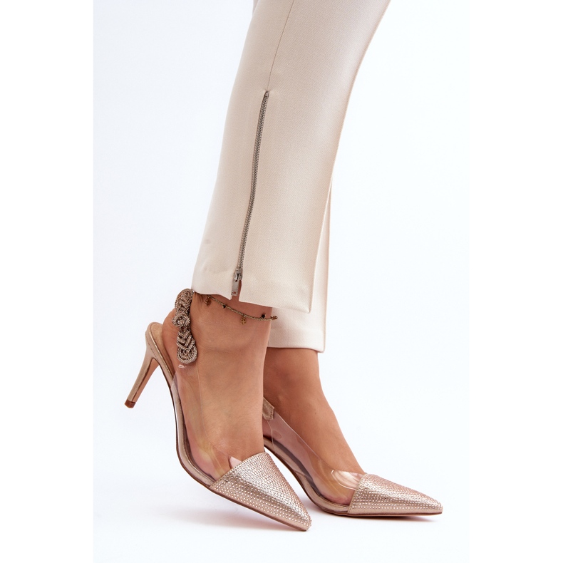 D&amp;A MR1966-11 Tocuri înalte decorate cu șampanie de aur 1