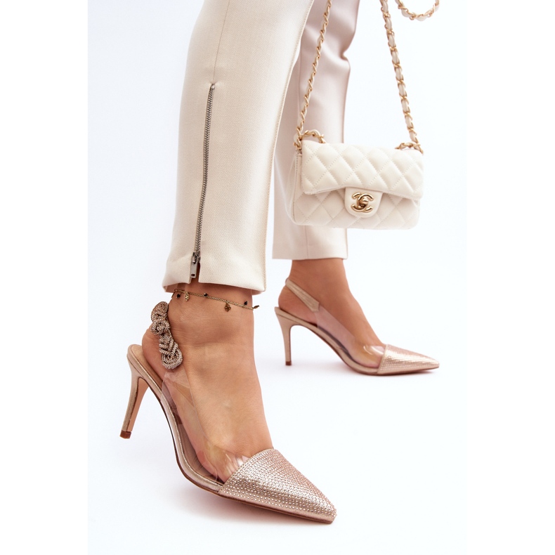 D&amp;A MR1966-11 Tocuri înalte decorate cu șampanie de aur 2