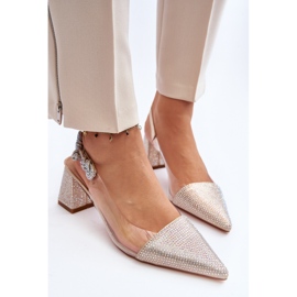 Pompe elegante cu vârf ascuțit D&A MR91292-1 Aur de aur 1 Pompe elegante cu vârf ascuțit D&A MR91292-1 Aur de aur 1