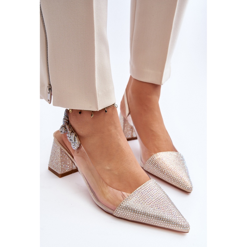 Pompe elegante cu vârf ascuțit D&amp;A MR91292-1 Aur de aur 1