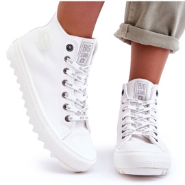 Adidași pentru femei Big Star High Warm White GG274108 alb 4