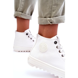 Adidași pentru femei Big Star High Warm White GG274108 alb 1