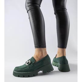 Mocasini verzi cu strasuri Giacomo verde 1