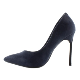 Pompi eleganti pe tocul original 5051 Navy albastru marin 1