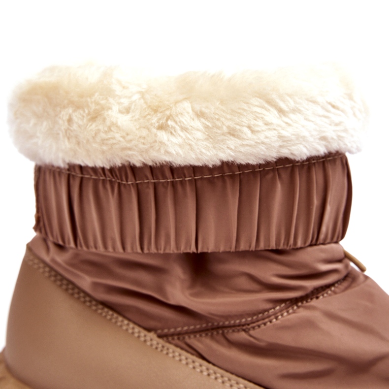 Seastar Cizme de zăpadă de damă bej cu talpă groasă 2 Seastar Cizme de zăpadă de damă bej cu talpă groasă 2