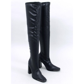 Catâri Marlone Black cu toc înalt negru 1 Catâri Marlone Black cu toc înalt negru 1