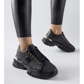 Adidași negri cu talpă masivă Arpaia negru 1