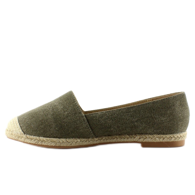 Espadrile cu vârfuri din in JH23P Verde 1
