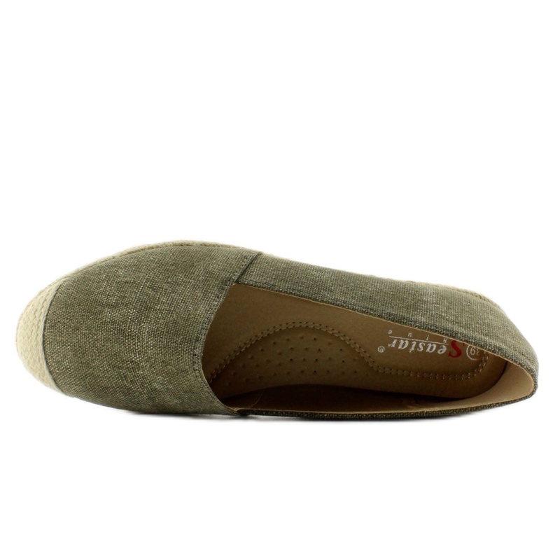 Espadrile cu vârfuri din in JH23P Verde 2