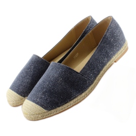 Espadrile cu vârfuri din in JH23P D. Albastru 2