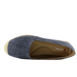Espadrile cu vârfuri din in JH23P D. Albastru 5