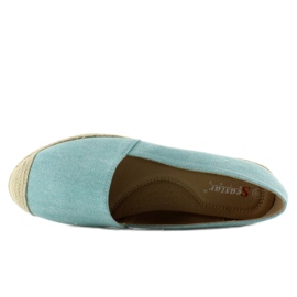 Espadrile cu vârfuri din in JH23P L. Albastru 2