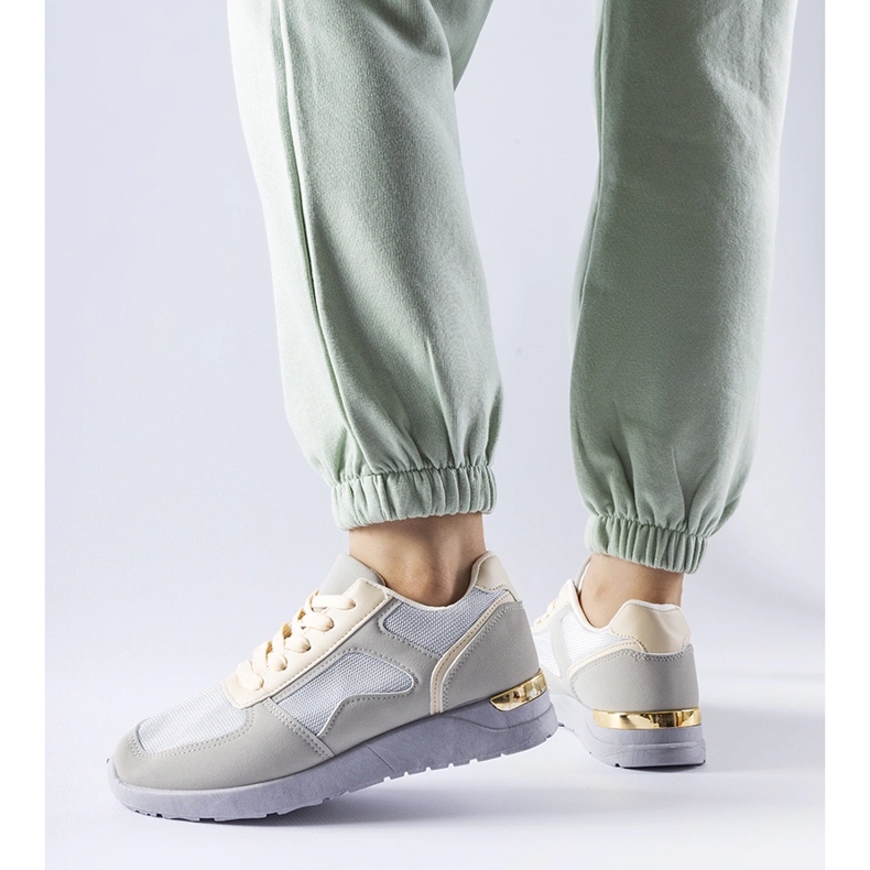 Tenisi gri din materiale combinate Gallo 1