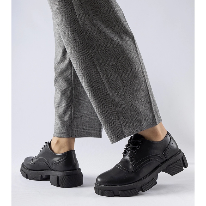 Pantofi negri cu șireturi Piazzetta negru 1