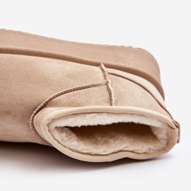 Cizme de zăpadă de damă Caliksa bej, cu talpă groasă 1