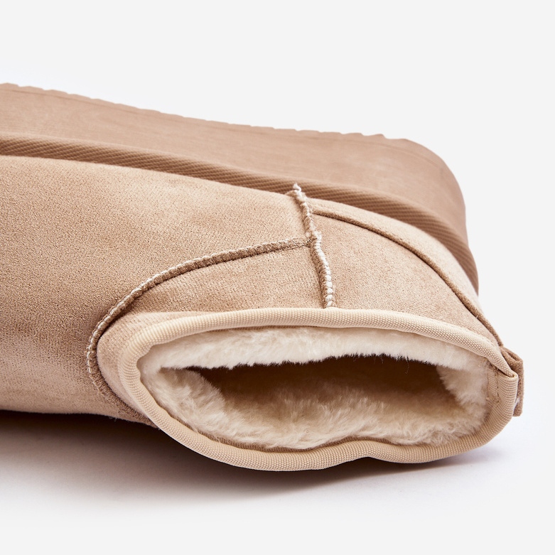 Cizme de zăpadă de damă Caliksa bej, cu talpă groasă 1