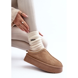 Papuci Sylva Bej, Cu Talpă Groasă Din piele de căprioară ecologică 1