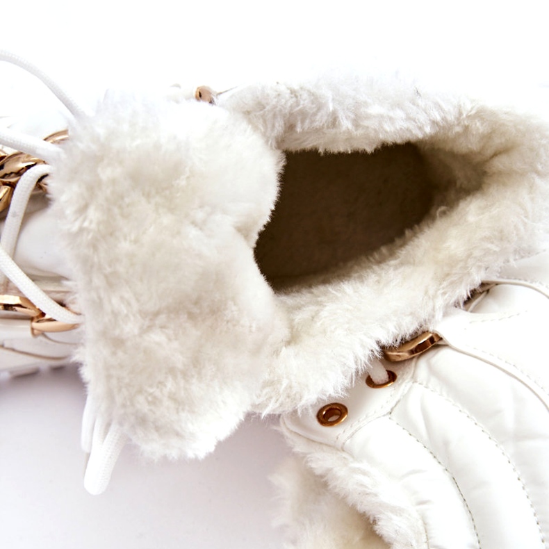 Cizme sport izolate pentru damă Trappers cu șireturi Bastini alb 7