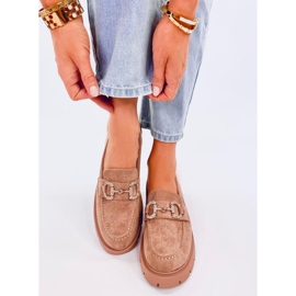 Mocasini Karins Khaki din piele intoarsa cu catarama bej 1 Mocasini Karins Khaki din piele intoarsa cu catarama bej 1