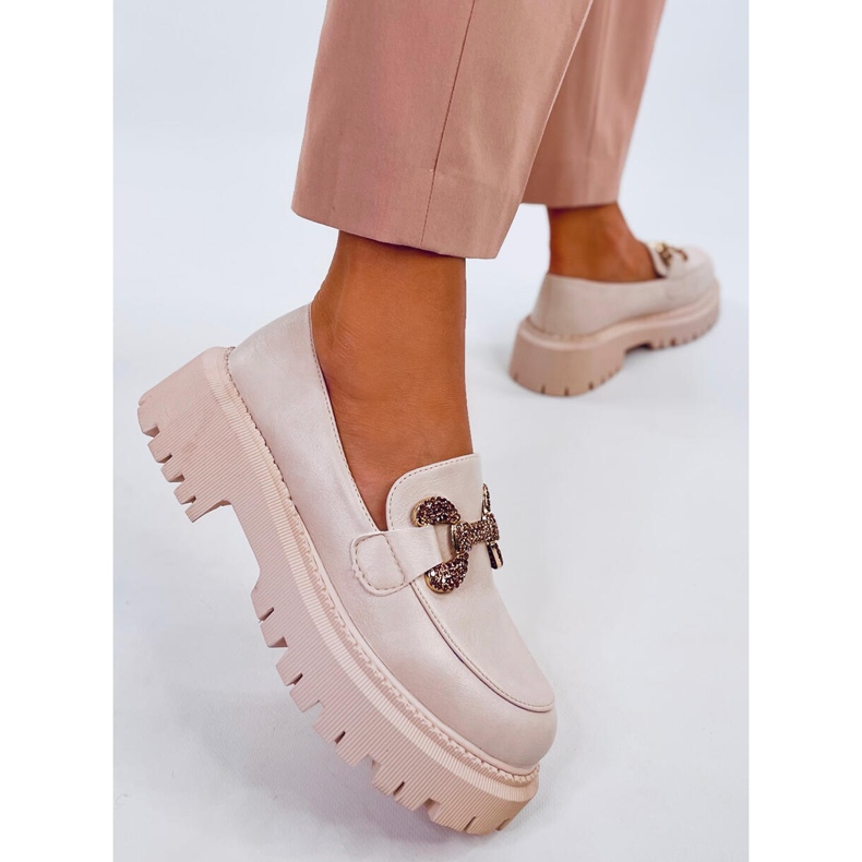 Mocasini cu platformă Buess Beige bej 1