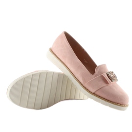 Mocasini din piele intoarsa pastel T245 Roz 2 Mocasini din piele intoarsa pastel T245 Roz 2