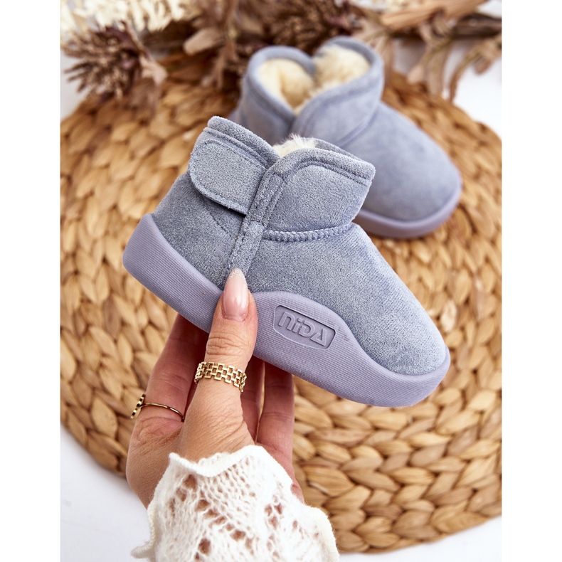 Cizme De Zapada Copii Benigna Albastre Cu Izolatie De Blana albastru 2