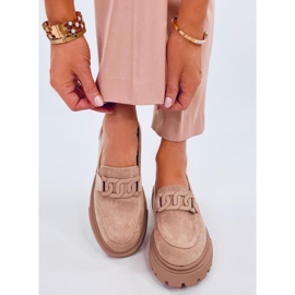 Mocasini cu platforma Leena Khaki cu catarama bej 1 Mocasini cu platforma Leena Khaki cu catarama bej 1