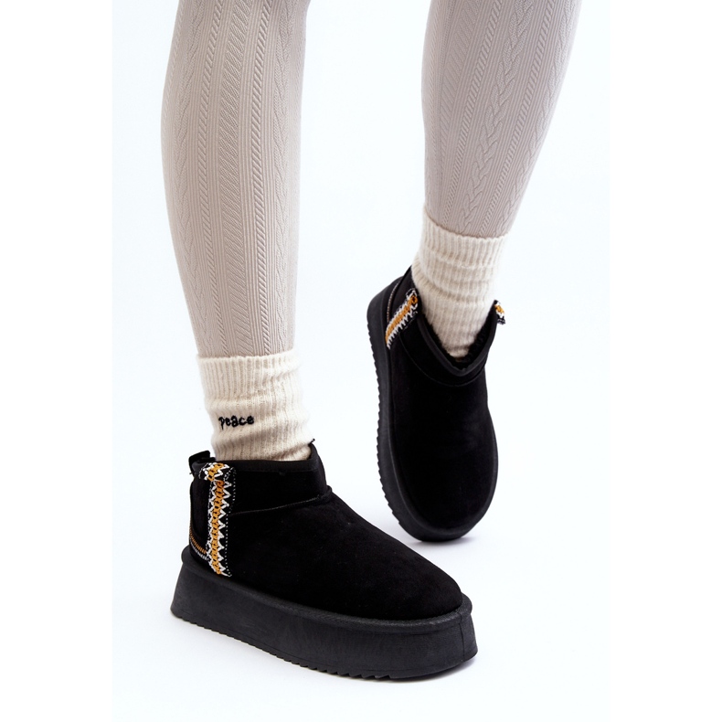 Cizme De Zăpadă Platformă Cu Model Udra Negru 2