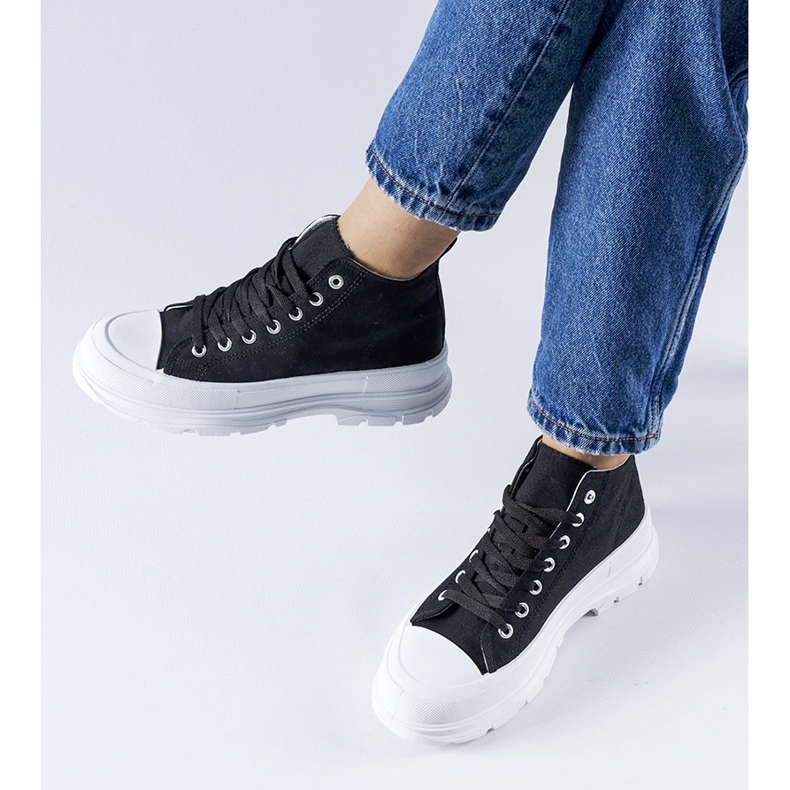 Tenisi Herndon negri, înalți negru 1